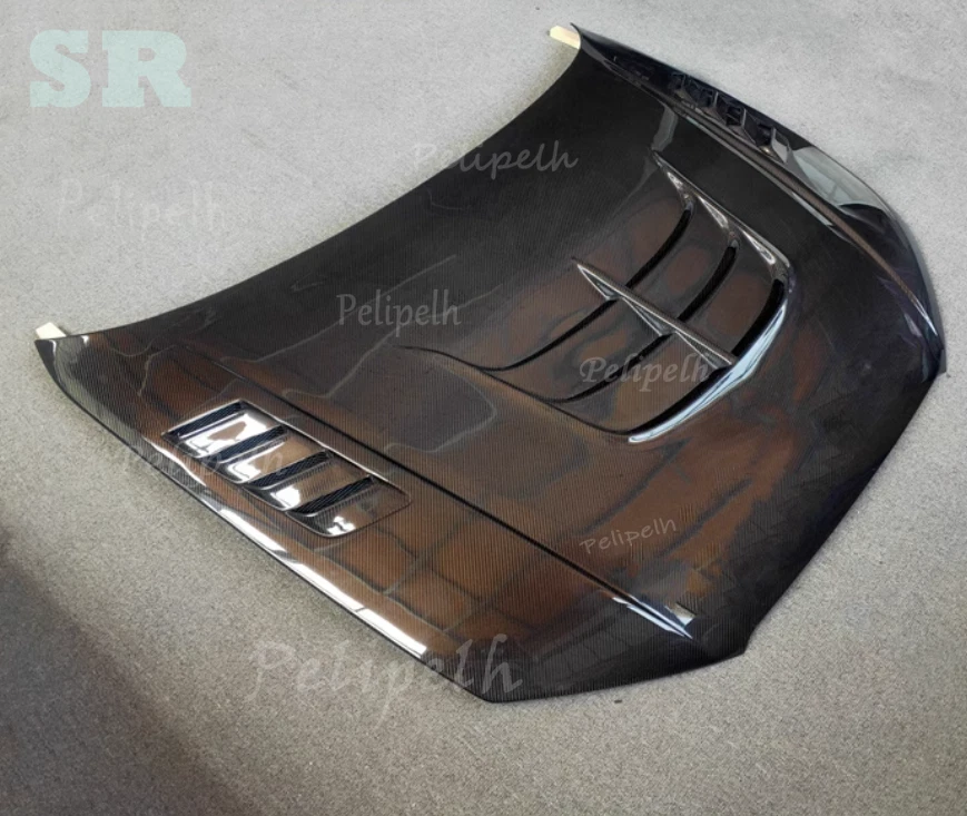 Panel de cubierta de tapa del capó delantero de fibra de carbono para Audi A3 8VA 2014-2016 Foto 3 de 4