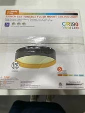 Cloudy Bay 13 inch CCT Tunable Flush Mount Light Black Dimmable