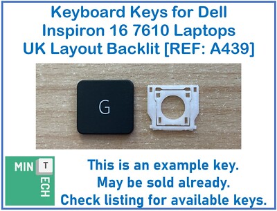 Tastatur Ersatz Tasten für Dell Inspiron 16 7610 Laptops UK Layout Hintergrundbeleuchtung