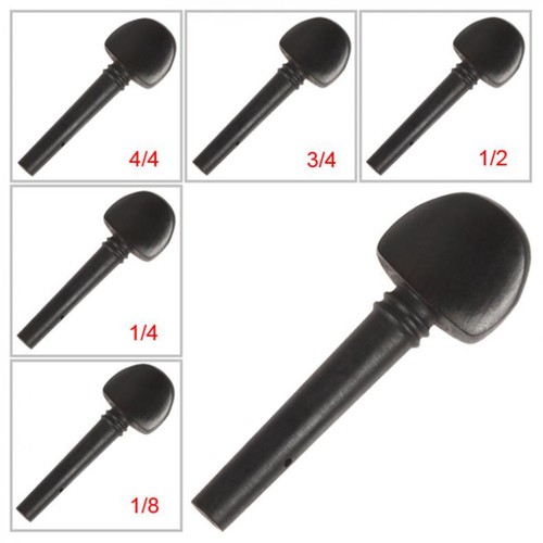 4/4 3/4 1/2 1/4 1/8 Ebony Wood Violin Knob Tuning Peg Violin