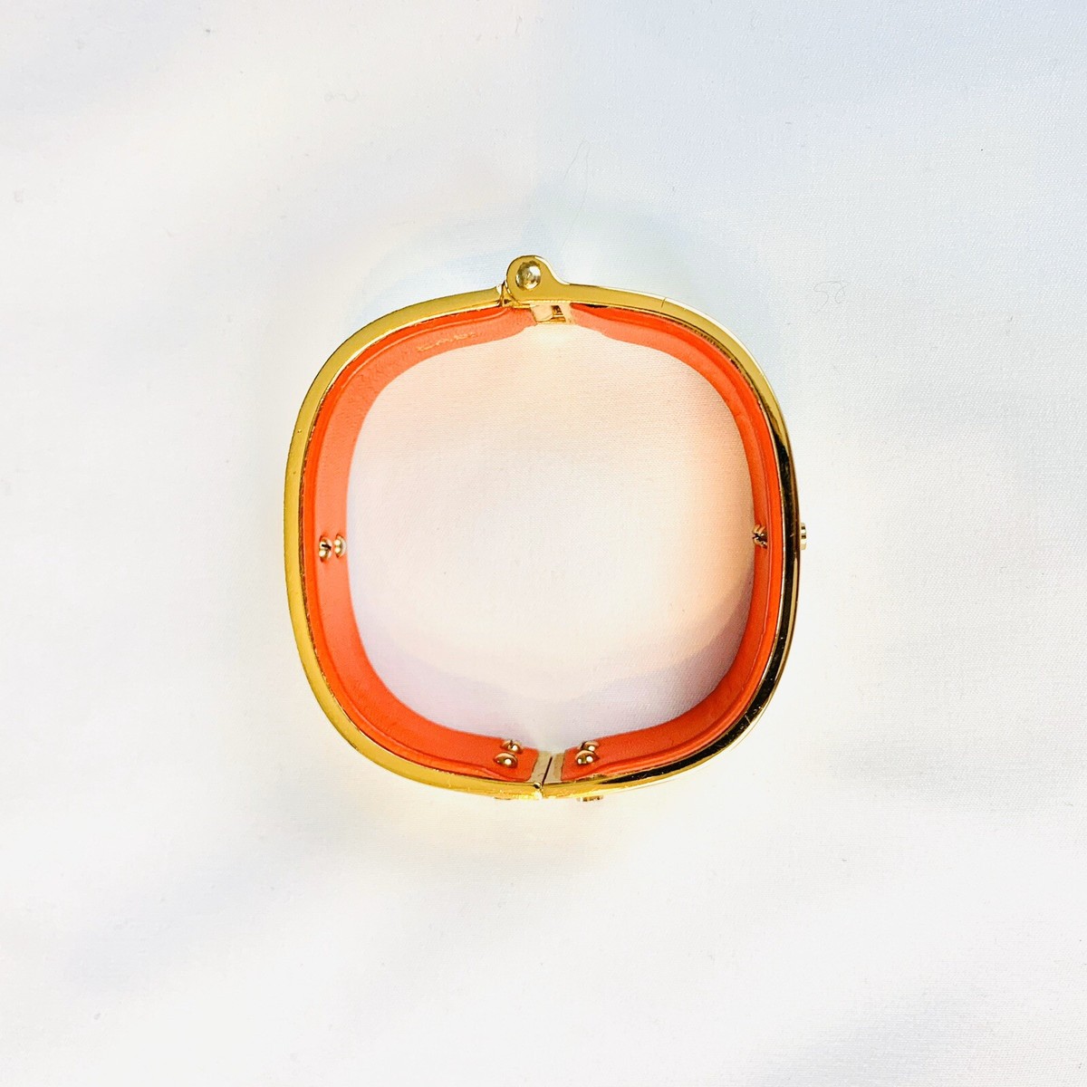 CABI Gold Squared BANGLE BRACELET Orange INSIDE | eBay