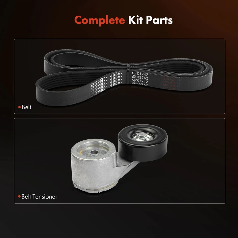 2x Kit de correa serpentina para chasis de autocaravana Ford F-250 F-350 F-53 F-Super Duty Foto 2 de 4