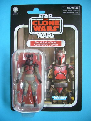 STAR WARS 3,75'' VINTAGE SAMMLUNG VC246 MANDALORIAN SUPER COMMANDO CAPTAIN MOC