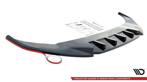 Difusor de aletas de aproximación trasera para Volvo XC60 R-Design Mk1 FL negro brillante - Imagen 7 de 8