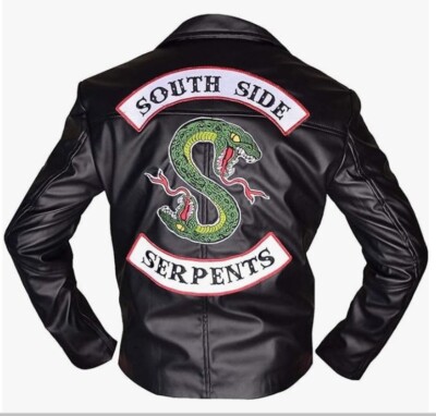 シ*ン様 25AW【REVERBEARTE】LEATHER JACKET Men Jacket Faux Leather Serpents Riverdale Southside Side South