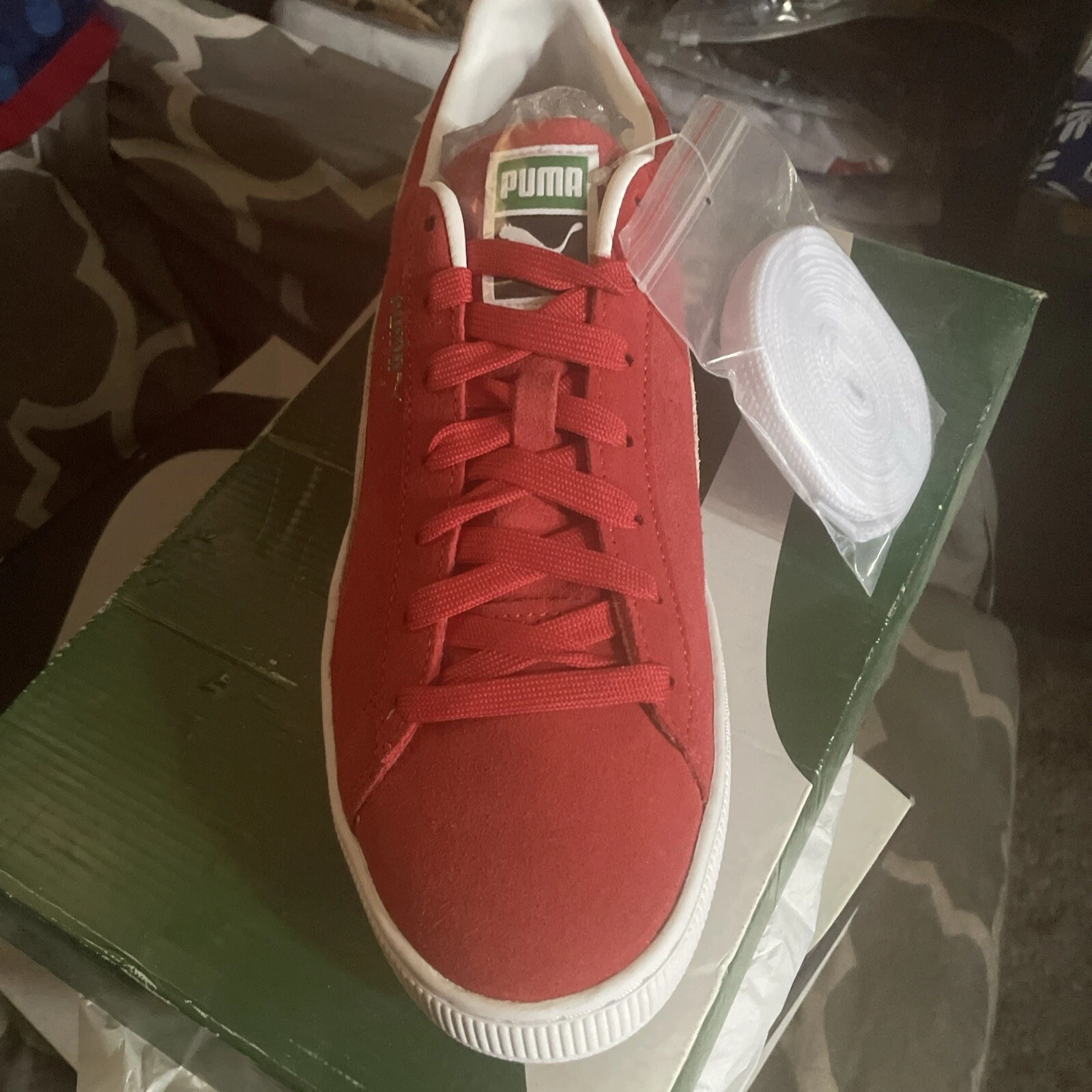 Taglia 11 5 Sneakers puma scamosciate classiche rosse vintage in camoscio puma classiche