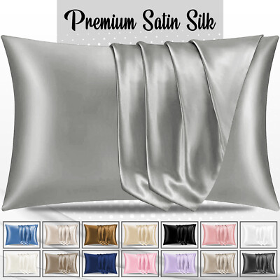 Premium Satin Seide Kissenbezüge für Haar & Haut 2-4er Pack weiche Kissenbezüge Bezüge