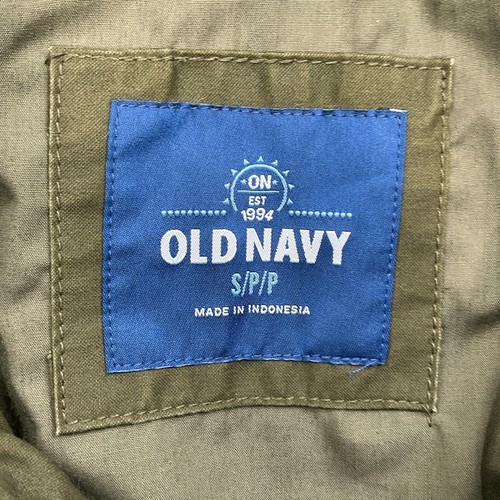 Old Navy Jacket Women Olive Green Mid Weight Military Hoodie Rain Coat - Picture 4 of 13