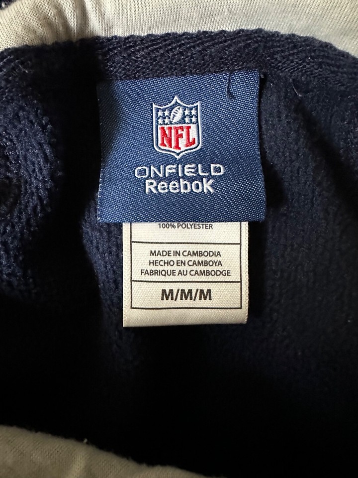 Reebok NFL On Field New England Patriots Football 2 Pocket (M) Hoodie ...