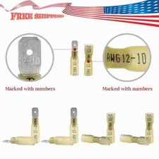 Yellow Spade Female/Male Heat Shrink Wire Connector 10-12AWG Terminal 50-200PCS