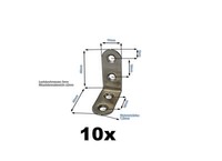 10X Edelstahl Winkel 40X40X17Mm Lochwinkel Metallwinkel Balkenwinkel (Set)