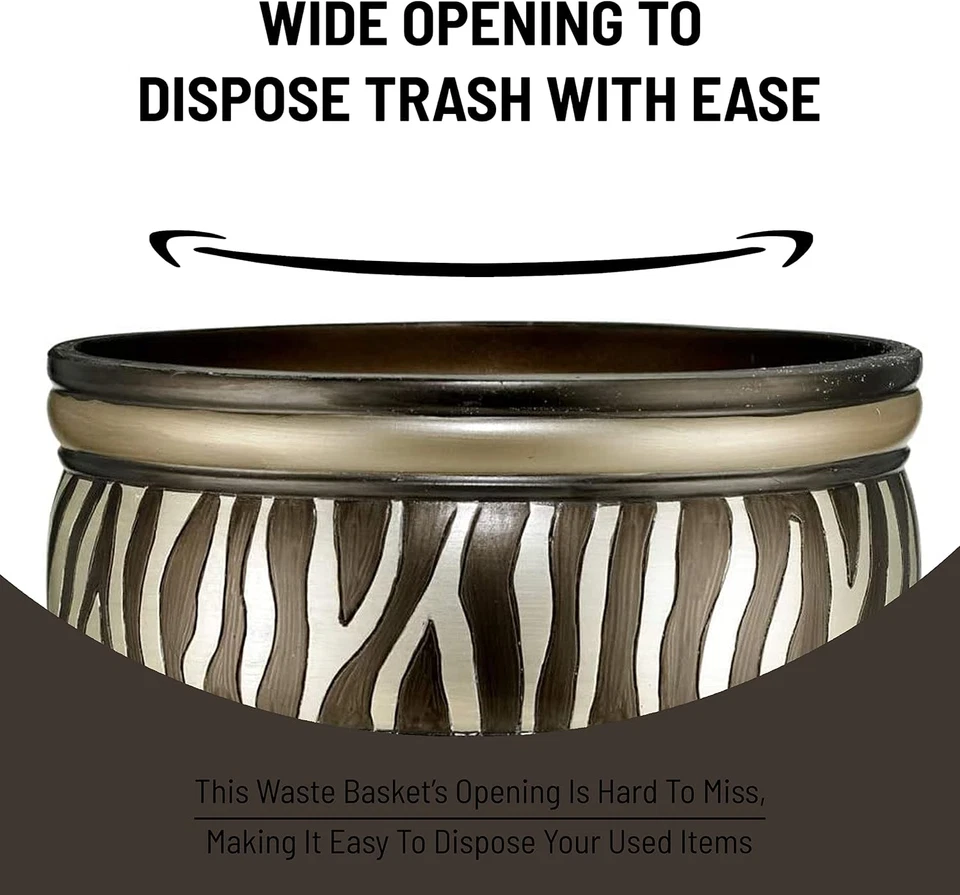 Safari Stripes, Waste Basket, Chocolate - Imagem 3 de 4