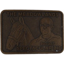 78 Meadowland Bud Delp Horse Racing Kentucky Derby Racing Vintage Belt Buckle