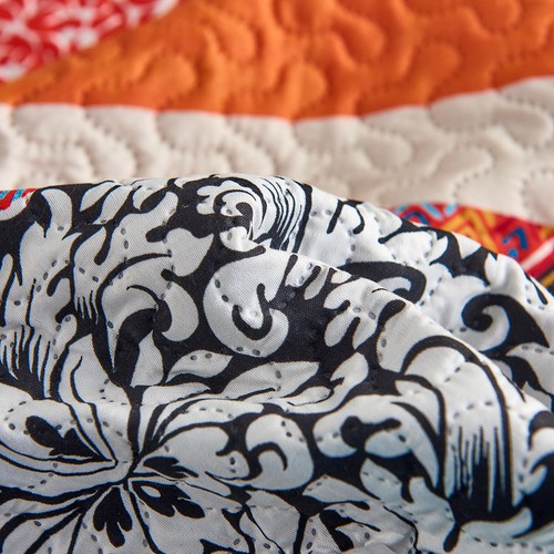 3PCS Exotic Boho Quilt Set Bedspread Coverlet Bed Cover Reversible Lightweight - Picture 6 of 87