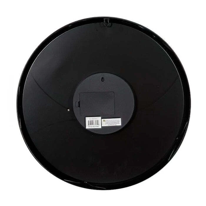 Reloj de pared con movimiento de cuarzo industrial blanco con engranajes a batería en funcionamiento Foto 3 de 3