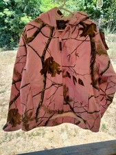 Realtree Pink Camo Sherpa Lined Hooded Coat Women's Xl Outdoors, Water Repellent