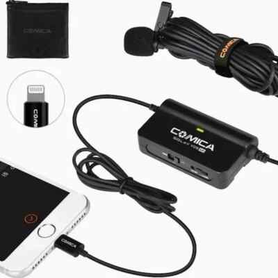 Comica Audio SIG.LAV V05 MI Omnidirectional Lavalier Microphone with Gain and Mo