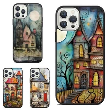 Impact Case For Samsung Galaxy Motorola Apple iPhone haunted house collage sheet