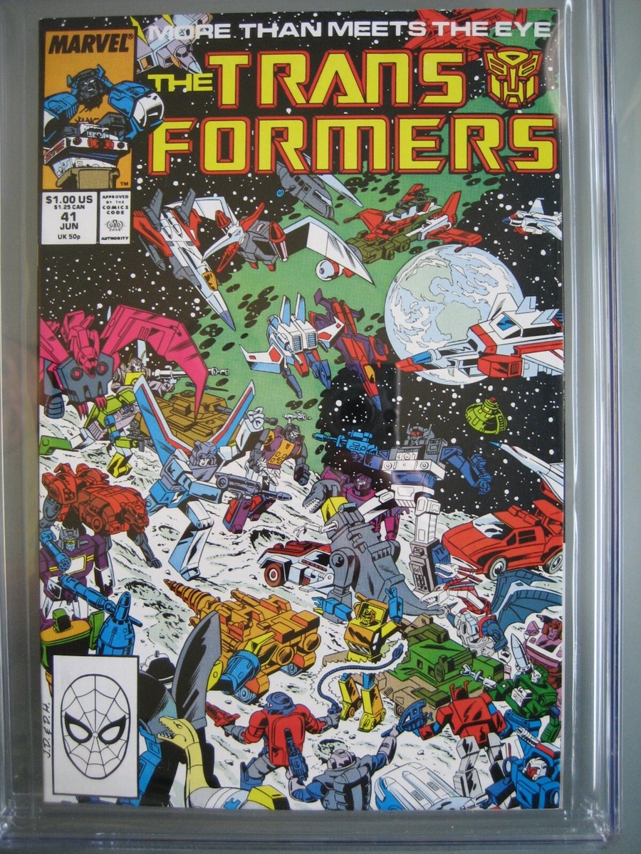 Transformers #41 CGC 9.8 WP Marvel 1988 1st app Getaway, Broadside
