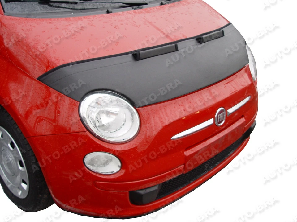 Bra for Fiat 500 manufactured from 2007 stone chip protection hood bra car bra tuning - Image 2 of 2