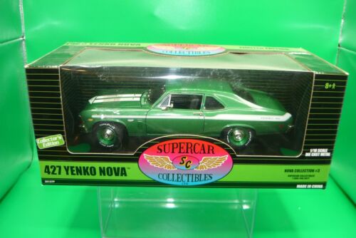 Supercar Collectibles 1969 427 Yenko Chevy Nova 1:18 Scale New Green L.E.