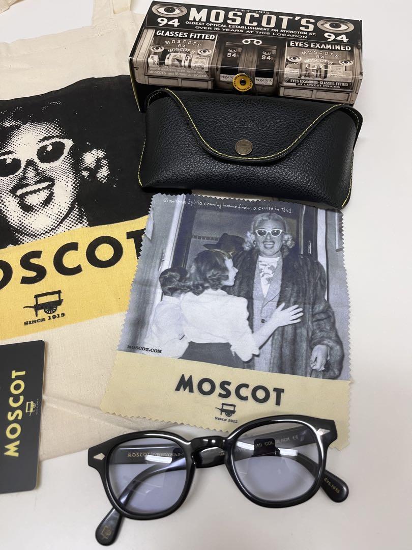 MOSCOT LEMTOSH 44 24-140 SUNGLASSES BLACK FRAME NAVY LENS MOSCOT LEMTOSH 44 24-140 SUNGLASSES BLACK FRAME NAVY LENS