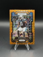 2023 Panini Prizm Brian Burns Orange Lazer Prizm #39 Carolina Panthers