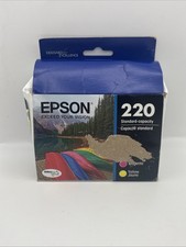Epson 220 3PK C/M/Y Ink Cartridges Cyan Magenta Yellow T220520 EXP: 2027