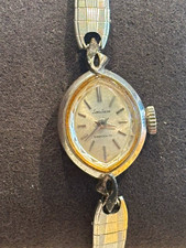 Seiko Solar Vintage 1950s Women’s Manual Oval Watch Gold Plated 17J Running