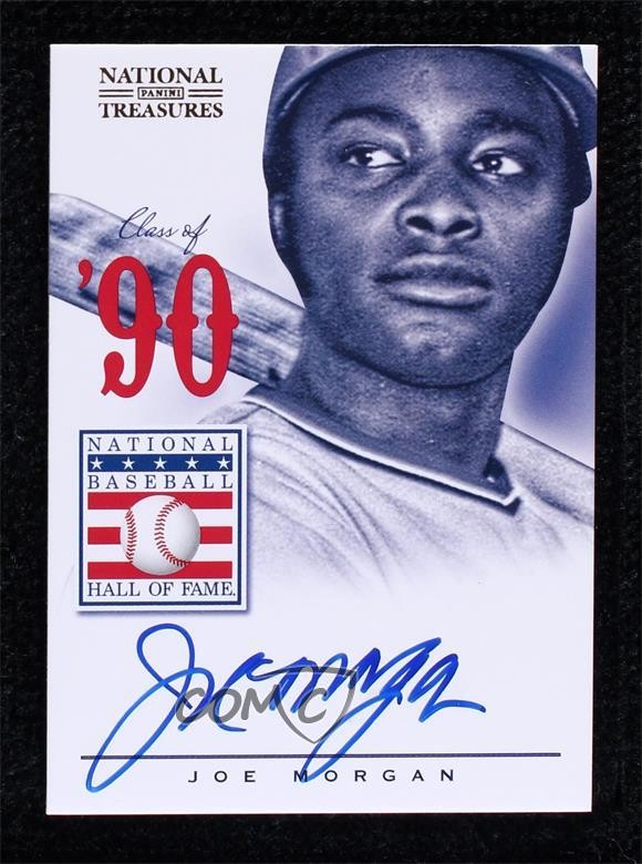 2012 Panini National Treasures 9/10 Joe Morgan #17 Auto HOF 0u1 view 1