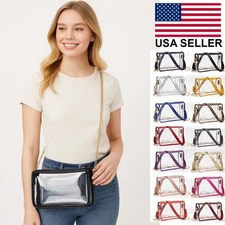 UNNI Transparent Clear Rectangle Stadium Concert Crossbody Bag