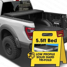 5.5ft Hard Tri Fold Low-pro Tonneau Cover for 2022-2025 TYT Tundra Fiberglass