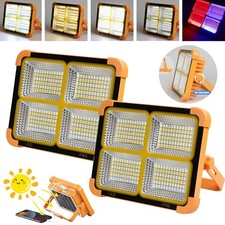 Rechargeable Solar Work Light USB Portable LED Out-Camping Security Flood Lamp