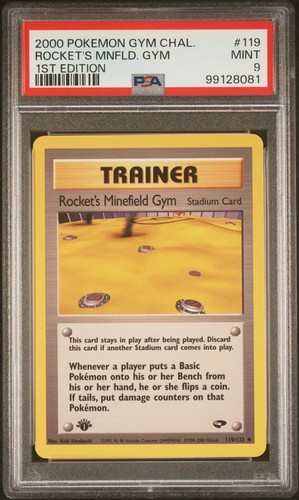 Rocket's Minefield Gym (1st Edition) graded PSA 9 for sale on eBay