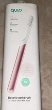 Quip Toothbrush Limited Edition Pink Metal Sonic Vibrating Bristles