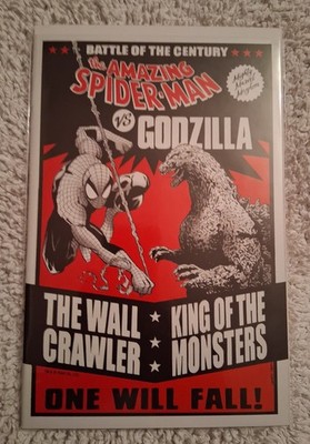 MARVEL COMICS AMAZING SPIDER-MAN Vs GODZILLA # 1 VF+/NM LEE GARBET Vs VARIANT