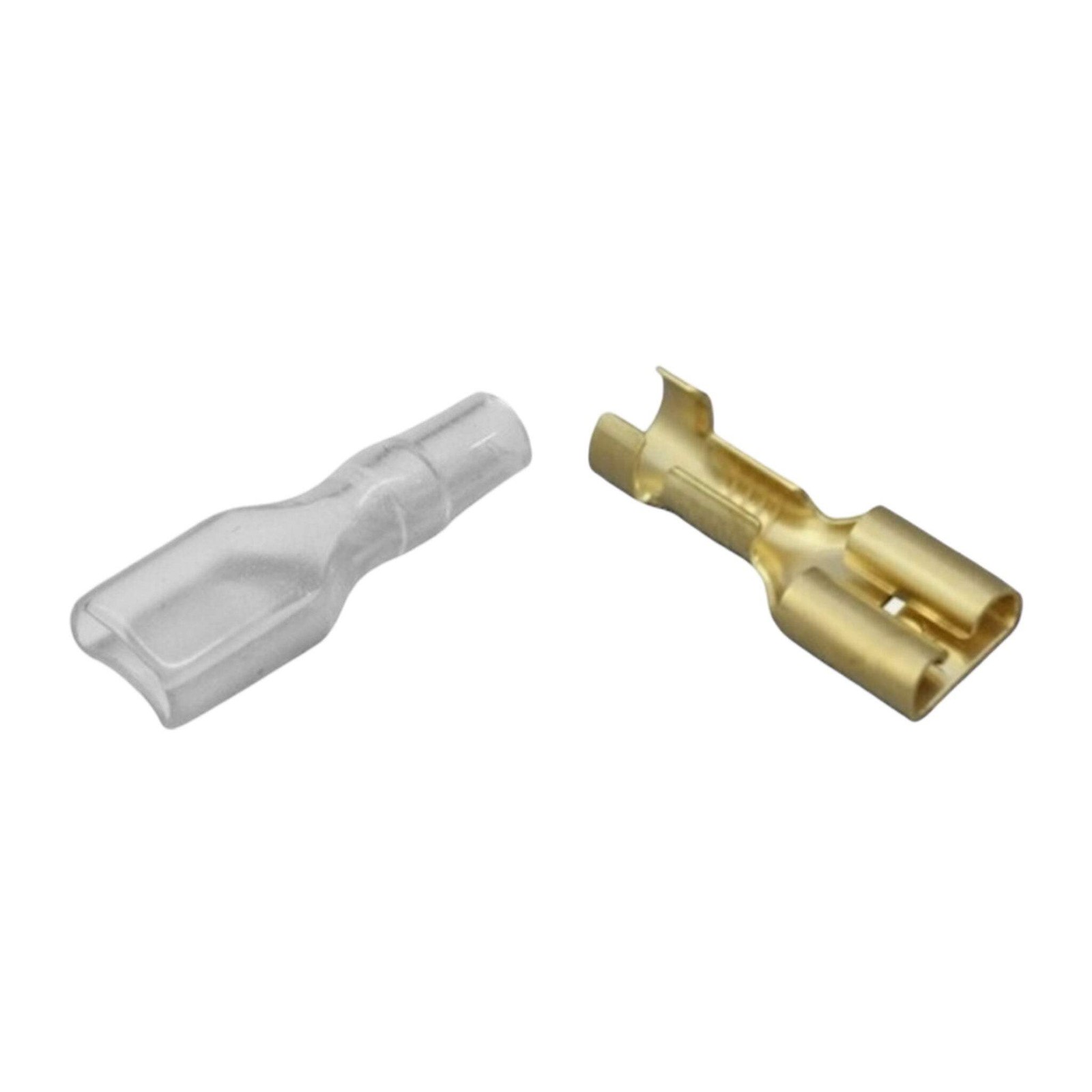 W4 Push-On Female Terminals and Insulators 6.35mm Pack of 4 Caravan Motorhome