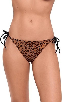 Sports Illustrated Womens Standard String Tie Side Bikini Bottom Meow Factor M