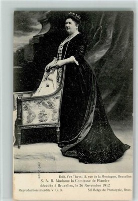 10153956 - S.A.R. Masdame la Comtesse de Flandre 1912 Postcard Nobility Belgium