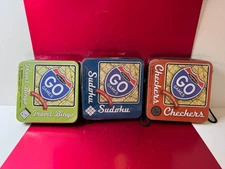 Lot of 3 Magnifico! Go Games Sudoku,Bingo,Checkers  Magnetic Travel Games