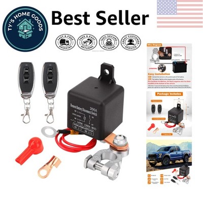 Upgraded 12V Kill Switch with Remote Control - Protects Car from Battery Drain
