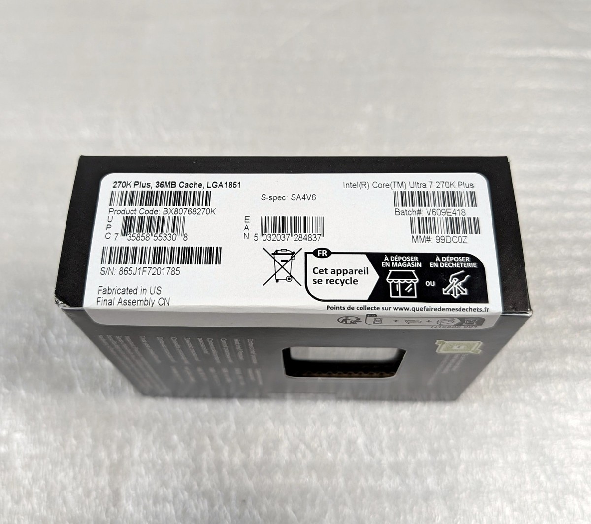 Intel - BX80768270K - Intel Core Ultra 7 Series 2 (2nd Gen) 270K