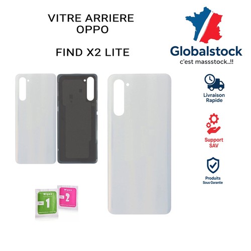 Vitre Arrière Cache Batterie Pour Oppo Find X3 Lite Noir - Pièce Neuve Compatible
