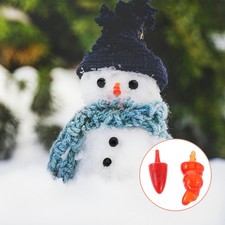 100 Pcs Orange Plastic Carrot Nose Snowman Parts for Christmas Craft Decorations