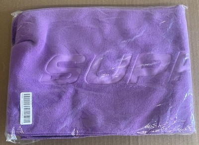 NEW Authentic Supreme Polartec Scarf Light Purple FW19 One Size FAST SHIPPING