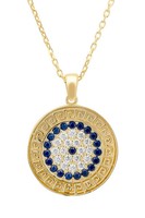Latelita Evil Eye Disc AnhäNger Kette Gold 925 Sterling Silber