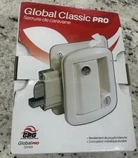 Global Classic Pro TTL White Trailer Entry Door Lock 43610-9009-1PK