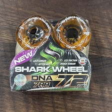 Shark Wheels Longboard  DNA 72mm 78a Clear Gold Color All Terrain Long Lasting