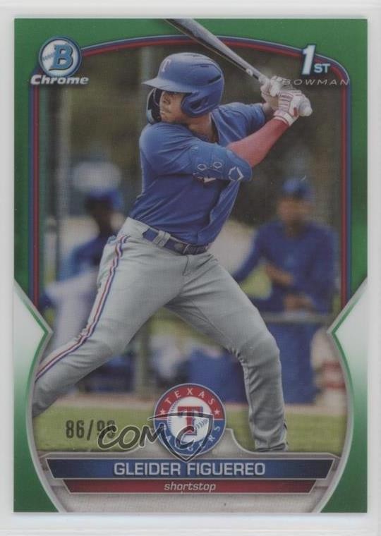 2023 Bowman Chrome Prospects Green Refractor 86/99 Gleider Figuereo #BCP-59 4z8