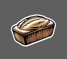 Banana Bread Sticker Baking Fruit Dessert Home Gift Waterproof NEW